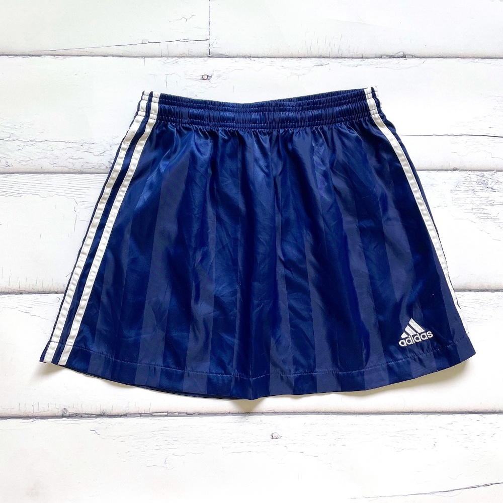 ADIDAS old school 3 stripe skirt with POCKETS  Blue retro size M